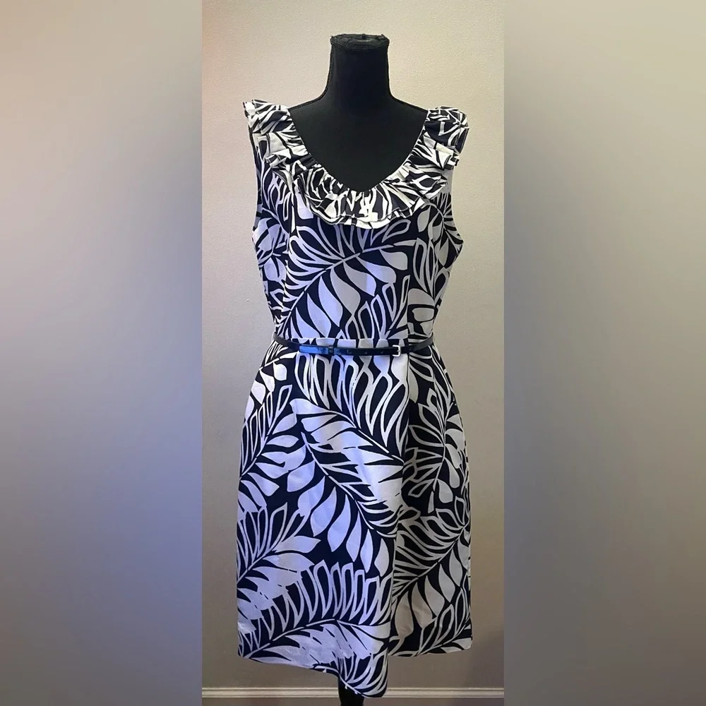 Kate Spade- Black and White Sheath Mini‎ Dress Size 12
